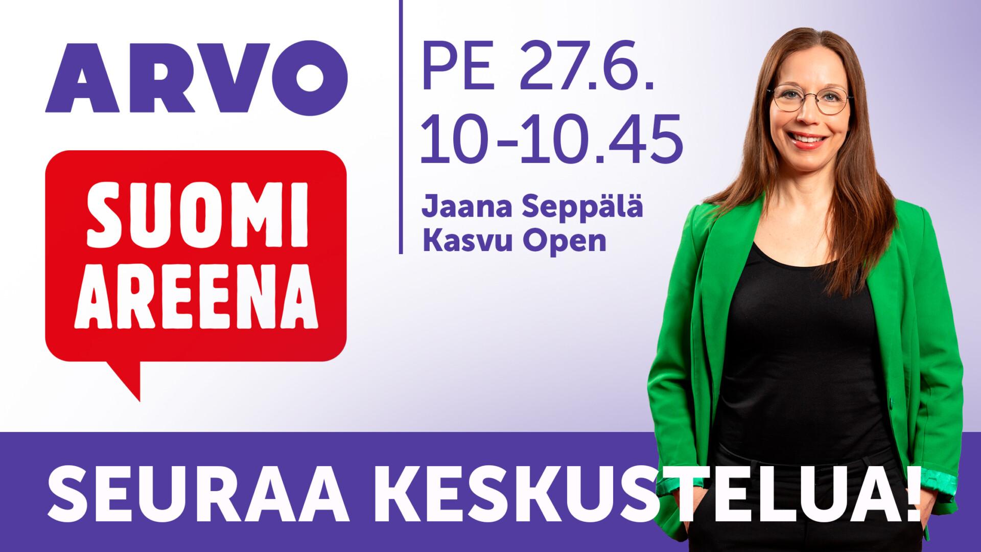 SuomiAreena banneri Jaana Seppälä